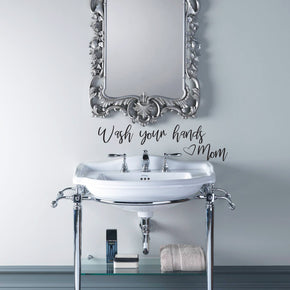 Lavez-vous les mains toilette salle de bain citations inspirantes sticker mural autocollant SQ208