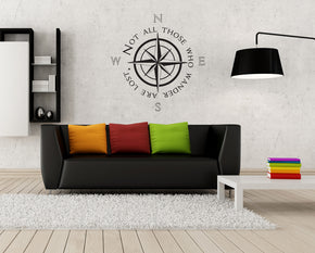 NOT ALL THOSE WHO WANDER ARE LOST Inspirational Quotes Wall Sticker Decal SQ209