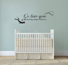WE LOVE YOU HIGHER THAN THE SKY Inspirational Quotes Wall Sticker Décalque SQ210
