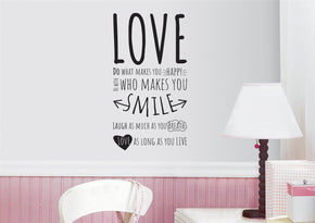 Do What makes you Happy Inspirational Quotes Wall Sticker Decal SQ225