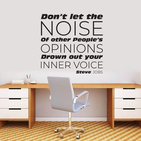 DONT LET THE NOISE Inspirational Quotes Wall Sticker Decal SQ227
