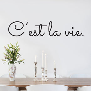 C'est la Vie Inspirational Quotes Wall Sticker Decal SQ228