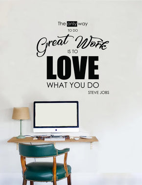 DO GREAT WORK Inspirational Quotes Wall Sticker Decal SQ231