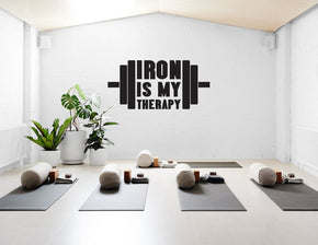 IRON IS MY THERAPY Inspirational Quotes Wall Sticker Decal SQ234