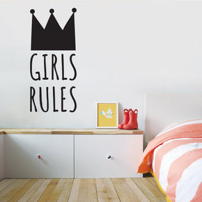 GIRLS RULE Inspirational Quotes Wall Sticker Decal SQ238