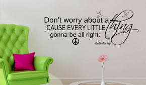 DON'T WORRY ABOUT A THING Inspirational Quotes Wall Sticker Decal SQ53