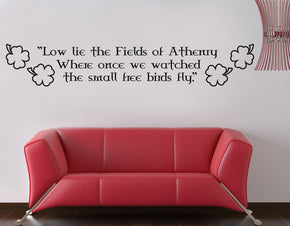 FIELDS OF ATHENRY Inspirational Quotes Wall Sticker Decal SQ56
