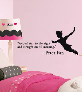 Peter Pan citations inspirantes sticker mural autocollant SQ60