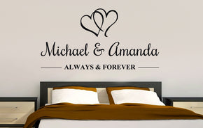 ALWAYS & FOREVER Personalized Inspirational Quotes Wall Sticker Decal SQ72