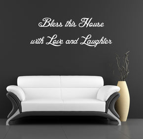 BLESS THIS HOUSE Inspirational Quotes Wall Sticker Decal SQ75