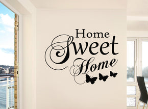 HOME SWEET HOME citations inspirantes sticker mural autocollant SQ81