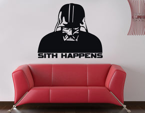 Star Wars Sith Happens Wall Sticker Decal Stencil Silhouette SST017