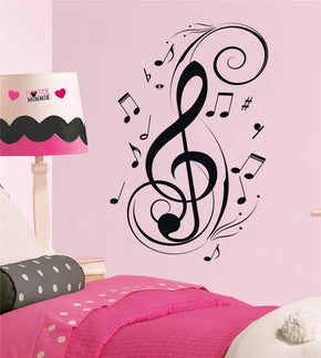 MUSICAL NOTES Wall Sticker Decal Stencil Silhouette SST020