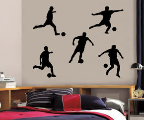 FOOTBALL PLAYERS Wall Sticker Decal Stencil Silhouette ST100