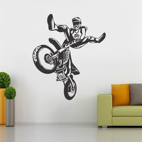 Vélo Stunt moto sticker mural autocollant pochoir Silhouette ST105