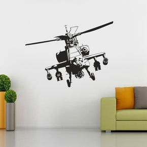 Helicopter Wall Sticker Decal Stencil Silhouette ST109