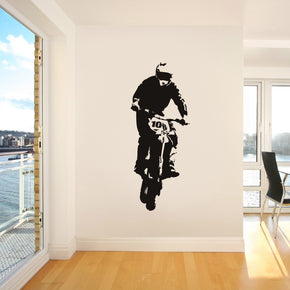 Dirt Bike Motorcycle Wall Sticker Decal Stencil Silhouette ST111