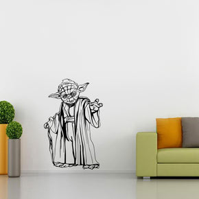Yoda Star Wars sticker mural autocollant pochoir Silhouette ST162