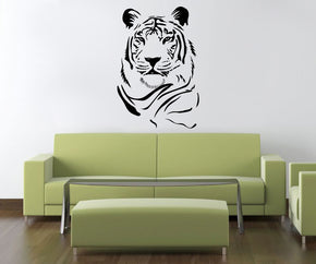 Tiger Head Wall Sticker Decal Stencil Silhouette ST163