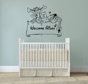 Winnie L’ourson Personnalisé Autocollant Mural Decal Stencil Silhouette ST165