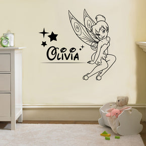 Tinkerbell Personnalisé Mur Sticker Decal Stencil Silhouette ST169