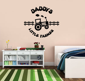 Daddys little Farmer Wall Sticker Decal Stencil Silhouette ST174