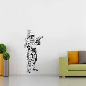 Star Wars Boba Fett Wall Sticker Decal Stencil Silhouette ST195