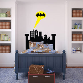 Super hero Headboard Wall Sticker Decal Stencil Silhouette ST213