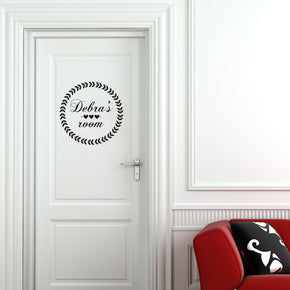 NOM Personnalisé Autocollant mur de porte Autocollant Décalque Stencil Silhouette ST227