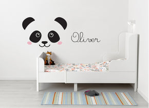 CUTE PANDA Personalized Wall Sticker Decal Stencil Silhouette ST229