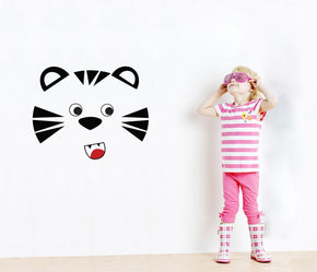 CUTE TIGER Wall Sticker Decal Stencil Silhouette ST230