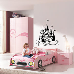 PRINCESS CASTLE Personalized Wall Sticker Decal Stencil Silhouette ST233