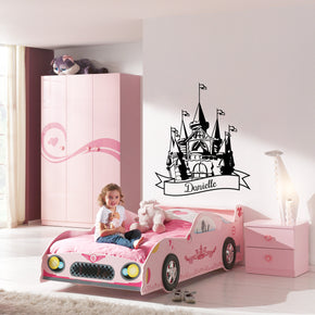 PRINCESS CASTLE Sticker mural personnalisé autocollant pochoir Silhouette ST233