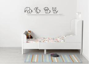 ORIGAMI ANIMALS Wall Sticker Decal Stencil Silhouette ST401