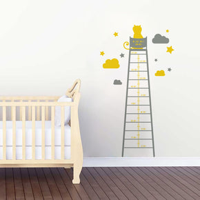 REACH THE STARS MEASURING ROD Sticker Decal Stencil Silhouette ST248