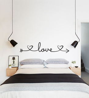 Love Heart Couples Mur Sticker Décalque Stencil Silhouette ST251