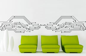 CIRCUIT BOARD Wall Sticker Decal Stencil Silhouette ST270