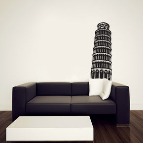 Italy Tower Wall Sticker Decal Stencil Silhouette ST272