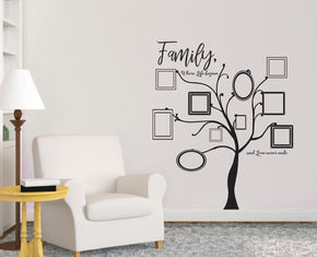 FAMILY TREE PICTURE FRAME Wall Sticker Decal Stencil Silhouette ST301
