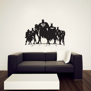 SUPERHEROES Wall Sticker Decal Stencil Silhouette ST305