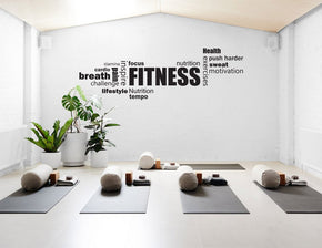 FITNESS COLLAGE Wall Sticker Decal Stencil Silhouette ST312
