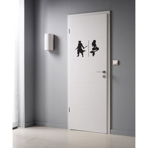 Mermaid Pirate Toilet Sign Wall Sticker Decal Stencil Silhouette ST314