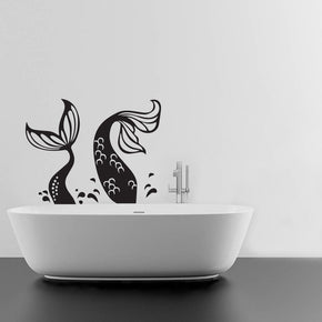 MERMAID SPLASH Wall Sticker Decal Stencil Silhouette ST317