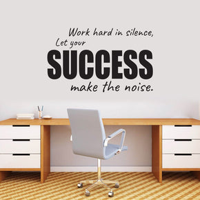 Work Hard Success Wall Sticker Decal Stencil Silhouette ST329