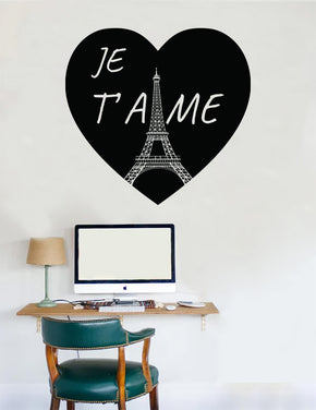 PARIS JE T'AIME Wall Sticker Decal Stencil Silhouette ST339