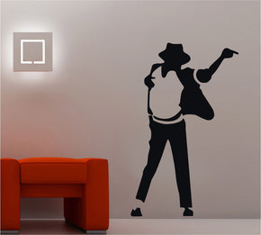 Singer Wall Sticker Autocollant Décalque Stencil Silhouette ST33