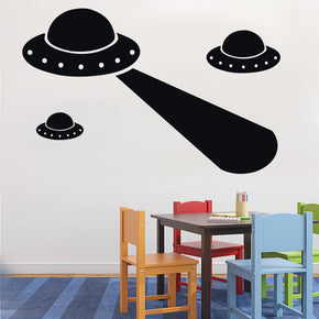 ALIEN SPACESHIPS Wall Sticker Decal Stencil Silhouette ST36