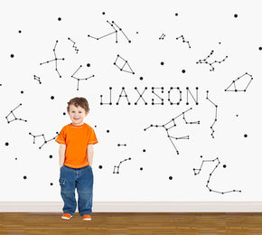 Stars Constellation Personalized Wall Sticker Decal Stencil Silhouette ST378
