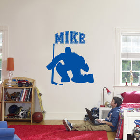 JOUEUR DE HOCKEY Citations inspirantes personnalisées Sticker mural pour enfants ST403