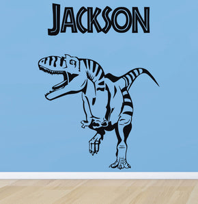 Kids DINOSAUR Personalized Wall Sticker Decal Stencil Silhouette ST45